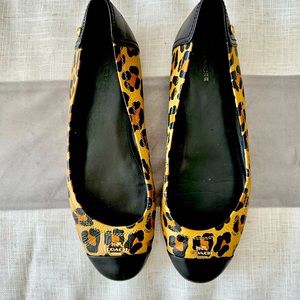 COACH Chelsea Ocelot Flats size 9.5